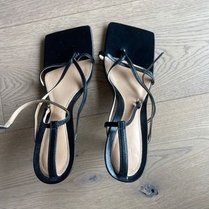 Bottega Veneta Multi Strap Stretch High Heel